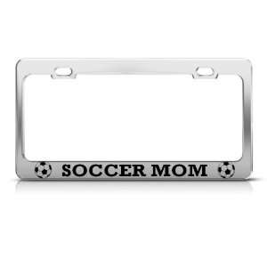  Soccer Mom license plate frame Stainless Metal Tag Holder 