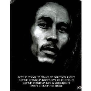 Get Up, Stand Up lyrics POSTER Bob Marley reggae RARE  
