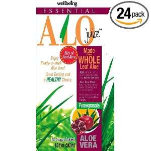 Essential Alo Juice Pomegranate, 8.1 Ounce Cans (Pack of 24)