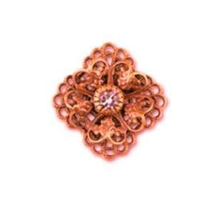  23mm Kabela Design Antique Copper 2 Layer Filigree Flower 