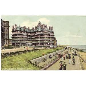  1905 Vintage Postcard Queens Hotel Eastbourne England UK 