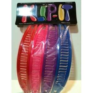  Klip It Colorful Classic Banana Clips (4 total 1 of each 