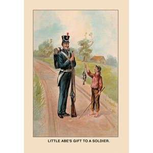  Vintage Art Little Abes Gift to a Soldier   Giclee Fine 