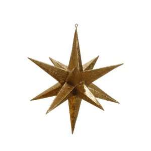  14D Tin Star Ornament Antique Gold (Pack of 2)