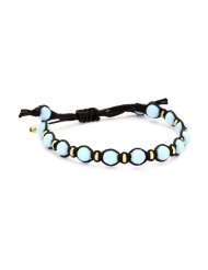 Tai Aqua Beaded Stones with Gold Plated Accent Beads Bracelet