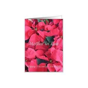 mother in law Poinsettia December Birthday Card Health 
