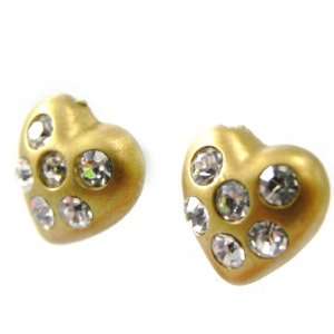  Crystal earrings Sissi golden. Jewelry