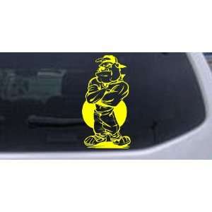   Bad Bull Dog Standing up Sports Car Window Wall Laptop Decal Sticker