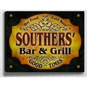  Southerss Bar & Grill 14 x 11 Collectible Stretched 