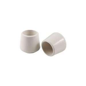   4441395N 4 Count 5/8 Soft Touch Rubber Hi Tip Chair Tips, White