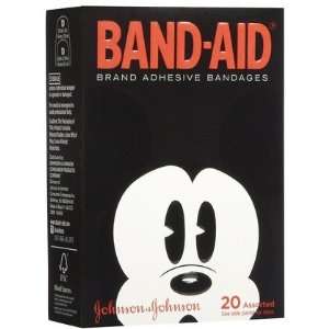 Band Aid Adult Mickey Adhesive Bandages, Assorted 20 ct (Quantity of 5 