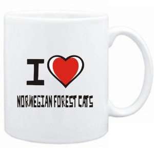  Mug White I love Norwegian Forest Cats  Cats