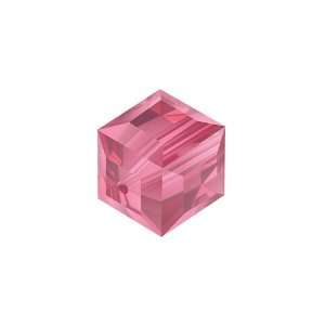  Swarovski 5601 6mm Cube INDIAN PINK Crystal Beads (6 