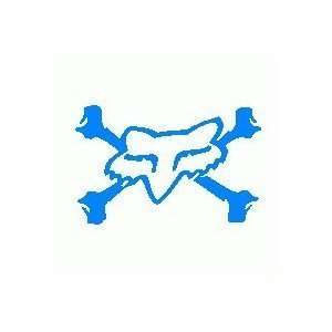  Victory Cross Bones   5 COOL BLUE Decal Sticker Racing for Cars 