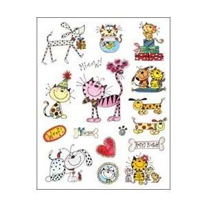    Penny Black Sticker Sheet 7X9 Whiskers & Tails