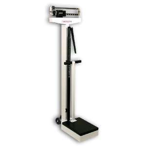 Detecto 448 Balance Beam Doctor/Physician Scale w/ Height Rod, Wheels 