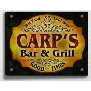  Carps Bar & Grill 14 x 11 Collectible Stretched 