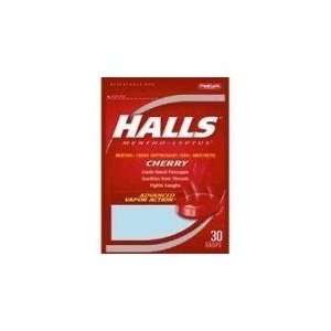  Halls Cough Drops Cherry Flavored   30 Drops/Bag, 12 Bags 