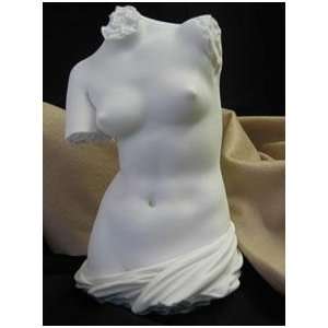  Aphrodite of Melos 11 Tall Torso Solid White Marble Cast 