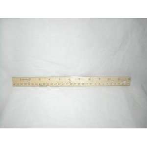  Academix Wooden 12 Inch Ruler with Metal Edge Office 