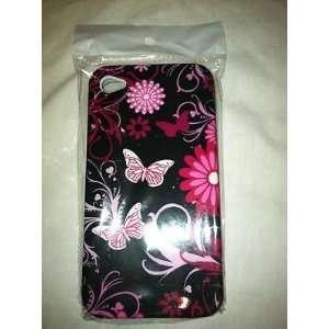    Beautiful Black & Pink Butterfly iPhone Cover 