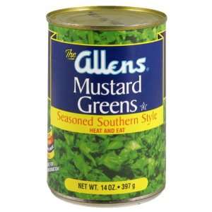  Allens, Greens Mustard, 14 OZ (Pack of 24) Health 