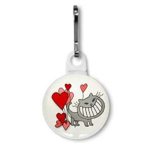   CAT HEARTS Valentines Day 1 inch Zipper Pull Charm 