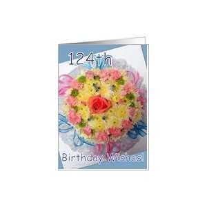  124th Birthday   Floral Cake Card Toys & Games