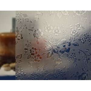  Clear Etched Flowers   36 wide x 12ft