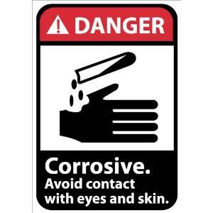  SIGNS CORROSIVE AVOID CONTACT WITH EYES AND