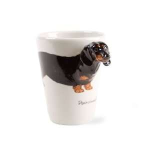  Dachshund Black Short Haired Handmade Coffee Mug (5cm x 