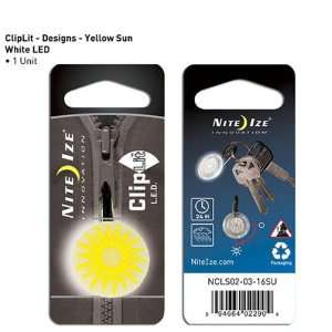  Nite Ize NCLS02 03 16SU ClipLit Designs, Yellow Sun