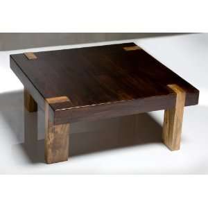    Solid Wood Chunky Contemporary Rustic Coffee Table