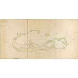  1760s Map of Bermuda Islands.