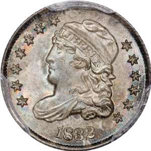   1832 H10C LM 13 PCGS MS67 CAC Capped Bust Half Dime 