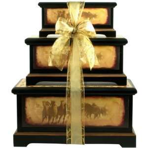 Born Free, Deluxe Wooden Trunk Set with Gourmet Gifts  