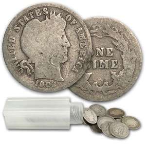  Barber Dimes 1892 1916 (50 Count Roll)   Average 