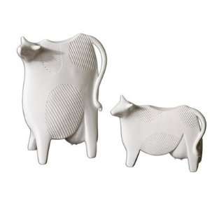  Uttermost 19554 Belun Cows Statue in Glossy White Set of 2 