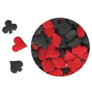 Red And Black Poker Sprinkles/Quins  Grocery & Gourmet 