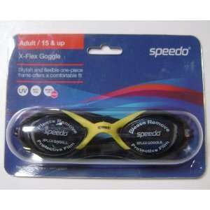  Speedo X Flex Adult Swim Goggle Lt Blue/Grey Sports 