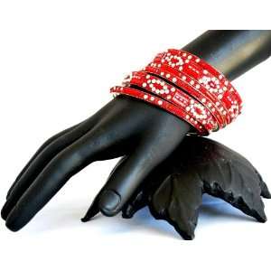  AGNESE Lac Bangles Red Jewelry