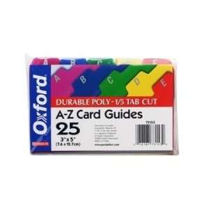  Esselte A Z Durable 1/5 Cut Tab Poly Card Guide  Assorted 