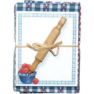  Alices Cottage Apples Kitchen Towel w/ Note Pad 