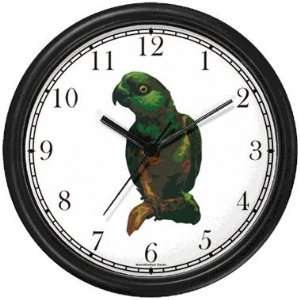  Green and Yellow Parrot Bird Animal Wall Clock by 