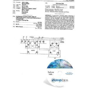  NEW Patent CD for MASTER/SLAVE SWITCHING CIRCUIT EMPLOYING 
