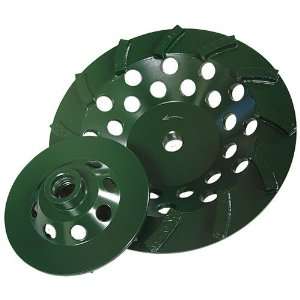   by 7/8 Inch Utility Green Spiral Turbo Cup Grinders with 18 Segments