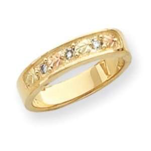   Tri color Black Hills Gold Ladies Diamond Wedding Band ring Jewelry
