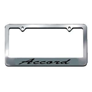  Accord Chrome License Plate Frame with 2 Free Caps 