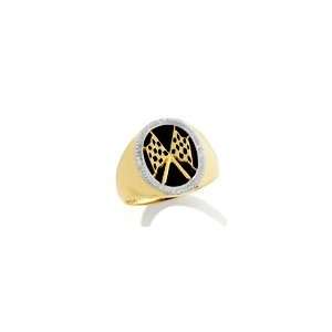   Fashion Ring in 10K Gold With Diamond Accents mns dia sol rg Jewelry