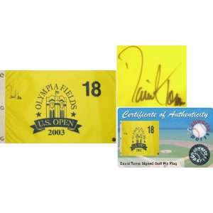  David Toms Signed 2003 Olympia US Open Pin Flag Sports 